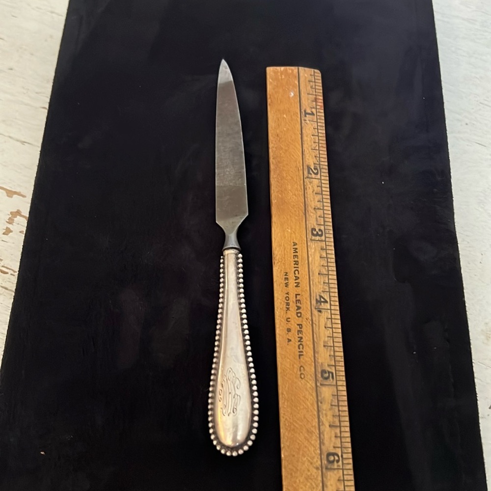 Antique Sterling Silver nail file monogrammed